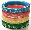 LG10 plastic bangles w pearly inclusions